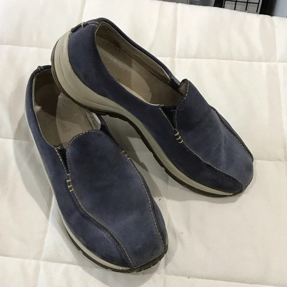 L.L. Bean Women's Primaloft Suede Blue Slip-On Loafers